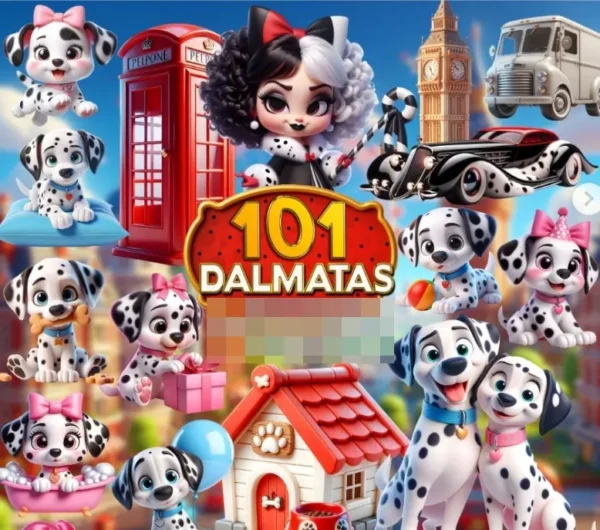 Kit Completo 101 Dálmatas em PNG - Arte Digital