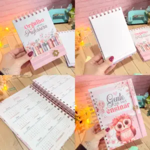 Kit Completo Agenda e Bloco A6 Dia dos Professores