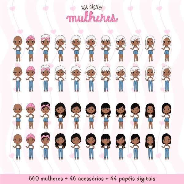 Kit Completo De Ilustracoes De Mulheres 750 Arquivos 6