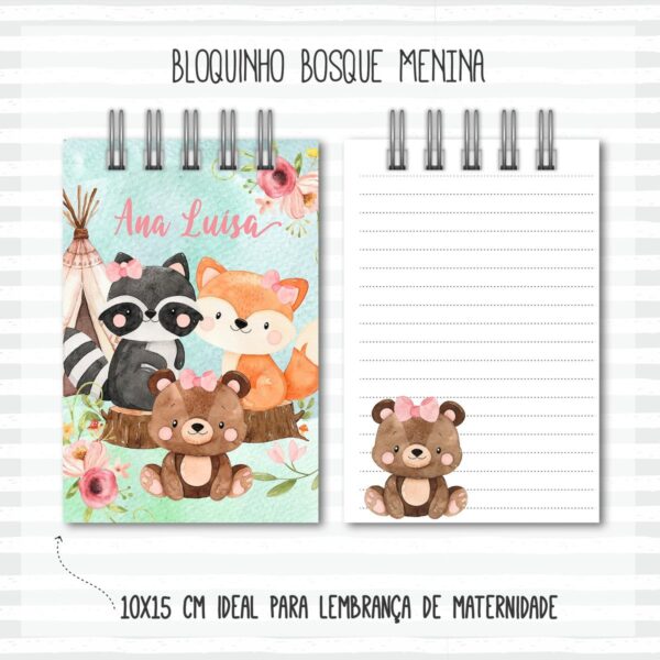 Kit Completo do Bebê Bosque Menina - Arquivo Digital