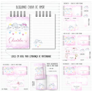 kit completo do bebe chuva de amor menina arquivo digital