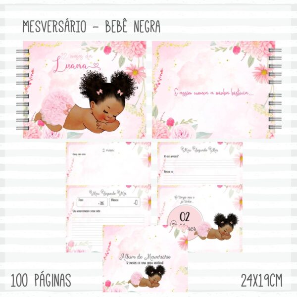 Kit Completo do Bebê Negra Afro - Arquivo Digital