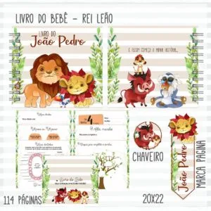 Kit Completo do Bebê Rei Leão - Arquivo Digital 4 Kit Completo do Bebê Rei Leão - Arquivo Digital