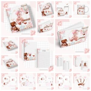 kit completo maternidade brinquedos menina arquivo digital encadernacao em geral