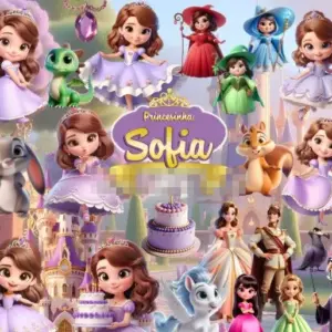 Kit Completo Princesa Sofia Png Para Projetos Criativos E Diy