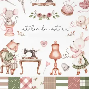 Kit Criativo Atelie De Costura Png Para Projetos Personalizados