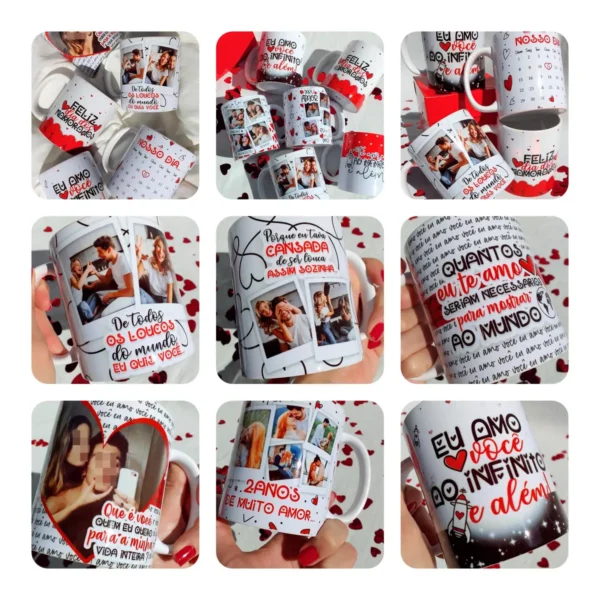 Kit de Arte para Caneca - Especial Dia dos Namorados