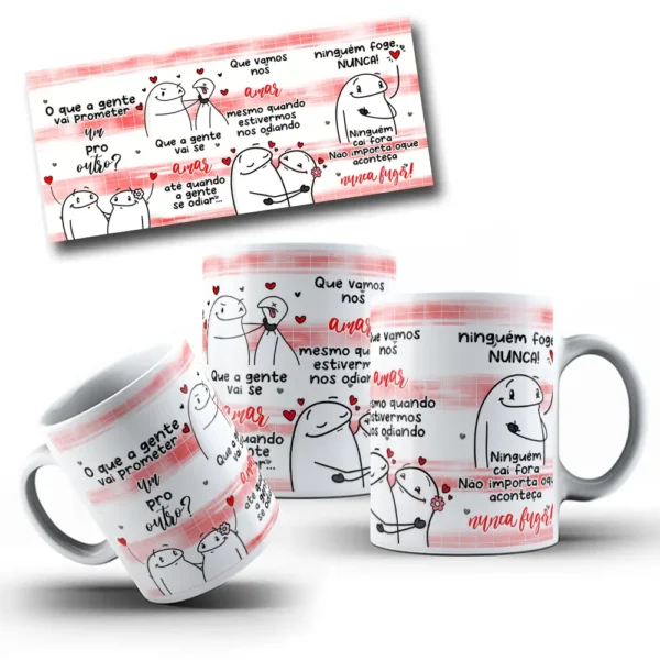 Kit de Artes para Caneca - Tema Promessas de Casal