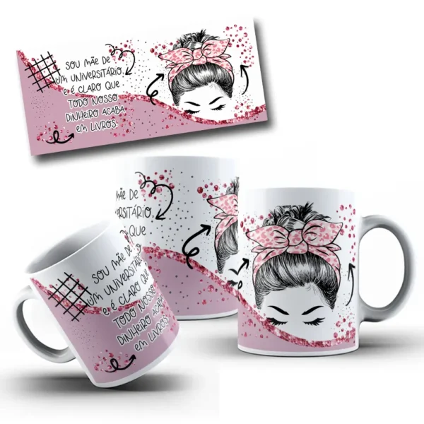 Kit De Artes Para Sublimacao De Caneca Dia Das Maes
