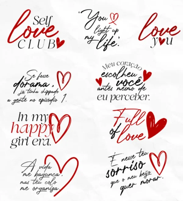 Kit de Frases e Mimos para Namorados - Personalize Já