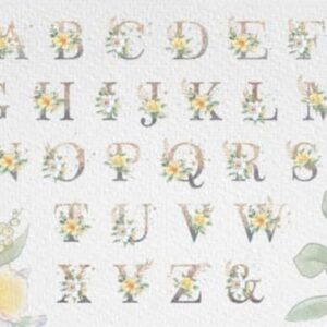 kit digital alfabeto floral brilhante arquivo digital alfabeto floral brilhante