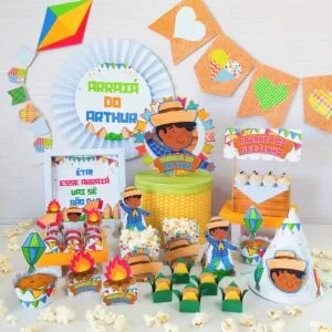 Kit Digital Arraía Menino (Só um bolinho) - ARQ. DIGITAL 12 Kit Digital Arraía Menino (Só um bolinho) - ARQ. DIGITAL