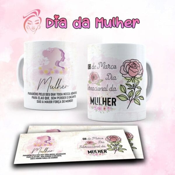 Kit Digital Artes Canecas Dia das Mulheres