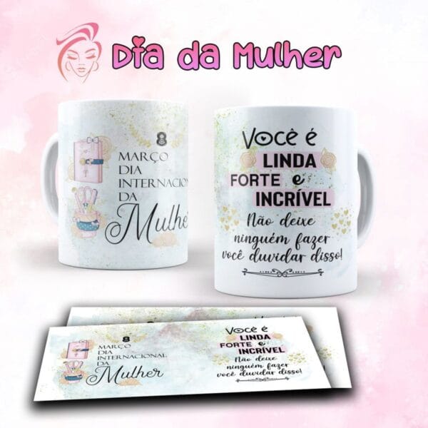 Kit Digital Artes Canecas Dia das Mulheres