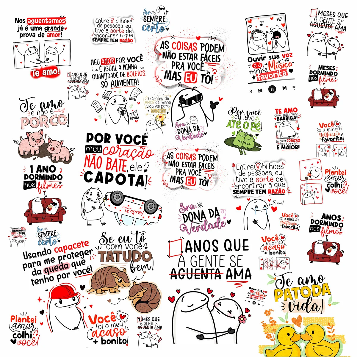 Kit Digital Artes Flork Namorados Frases Casal Engraçadas