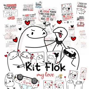 Kit Digital Artes Flork Namorados Frases Casal Engraçadas