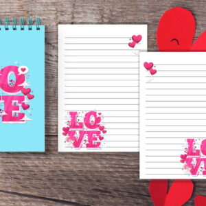 kit digital bloco love com capa e miolo em png e pdf