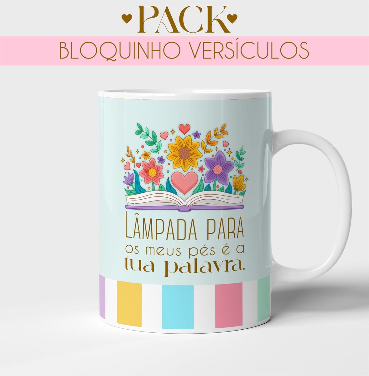 Kit Digital Bloquinhos Versiculos Floral Aquarela Completo 3 Kit Digital Bloquinhos Versiculos Floral Aquarela Completo - Imagem 3