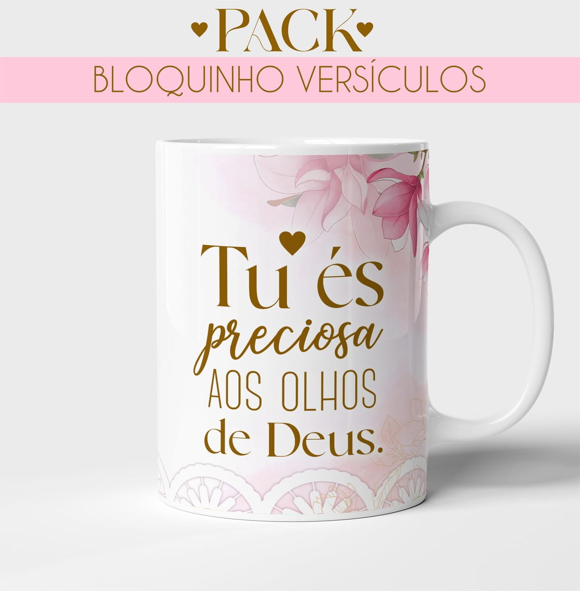 Kit Digital Bloquinhos Versiculos Floral Aquarela Completo 4 Kit Digital Bloquinhos Versiculos Floral Aquarela Completo - Imagem 4