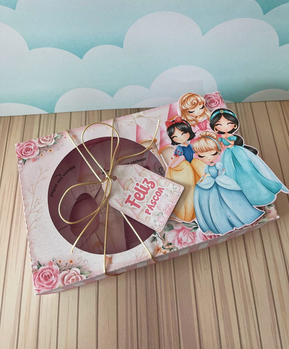 Kit Digital Caixa Mini Confeiteiro Princesas para Corte 2 Mini Confeiteiro Princesas Arquivo Digital 2