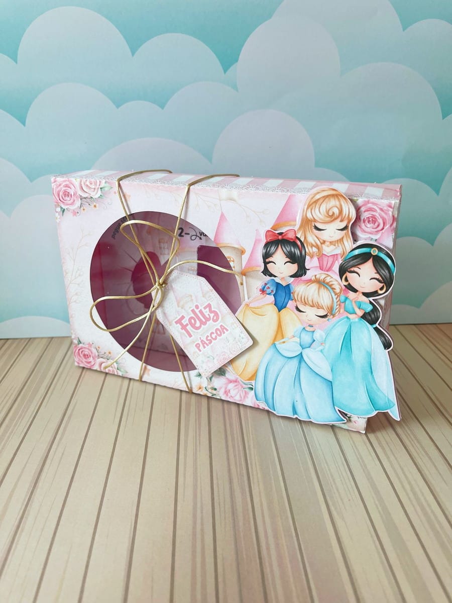 Kit Digital Caixa Mini Confeiteiro Princesas para Corte 3 Mini Confeiteiro Princesas Arquivo Digital 3