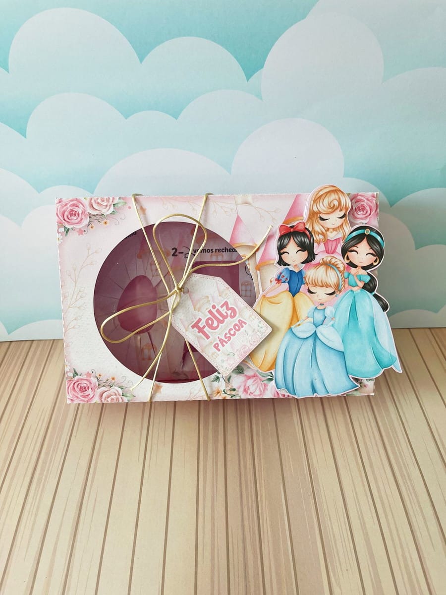 Kit Digital Caixa Mini Confeiteiro Princesas para Corte 4 Mini Confeiteiro Princesas Arquivo Digital 4