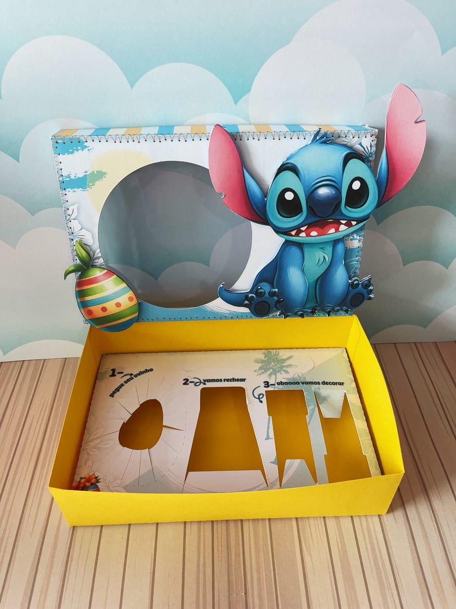 Kit Digital Caixa Mini Confeiteiro Stitch Arquivo de Corte 2 Mini Confeiteiro Stitch Arquivo Digital 2