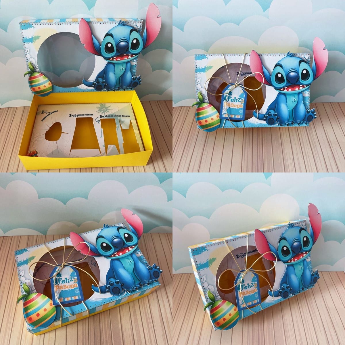 Kit Digital Caixa Mini Confeiteiro Stitch Arquivo de Corte 1 Mini Confeiteiro Stitch Arquivo Digital
