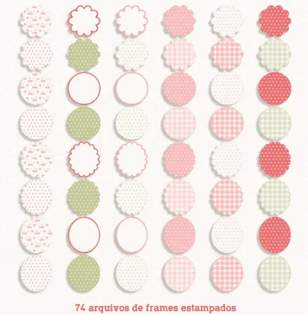 Kit Digital Cerejas Aquarela Para Encadernacao E Scrapbook 2