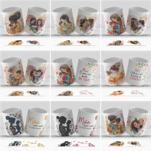 Kit Digital de Arte para Canecas - Especial Dia das Mães