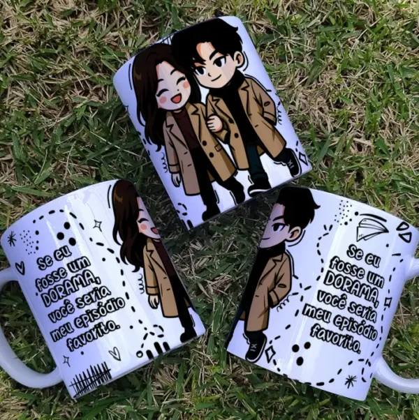 Kit Digital de Artes para Caneca - Especial Namorados Dorama
