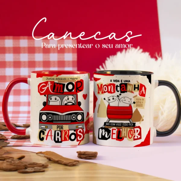 Kit Digital de Namorados - 20 Estampas para Canecas