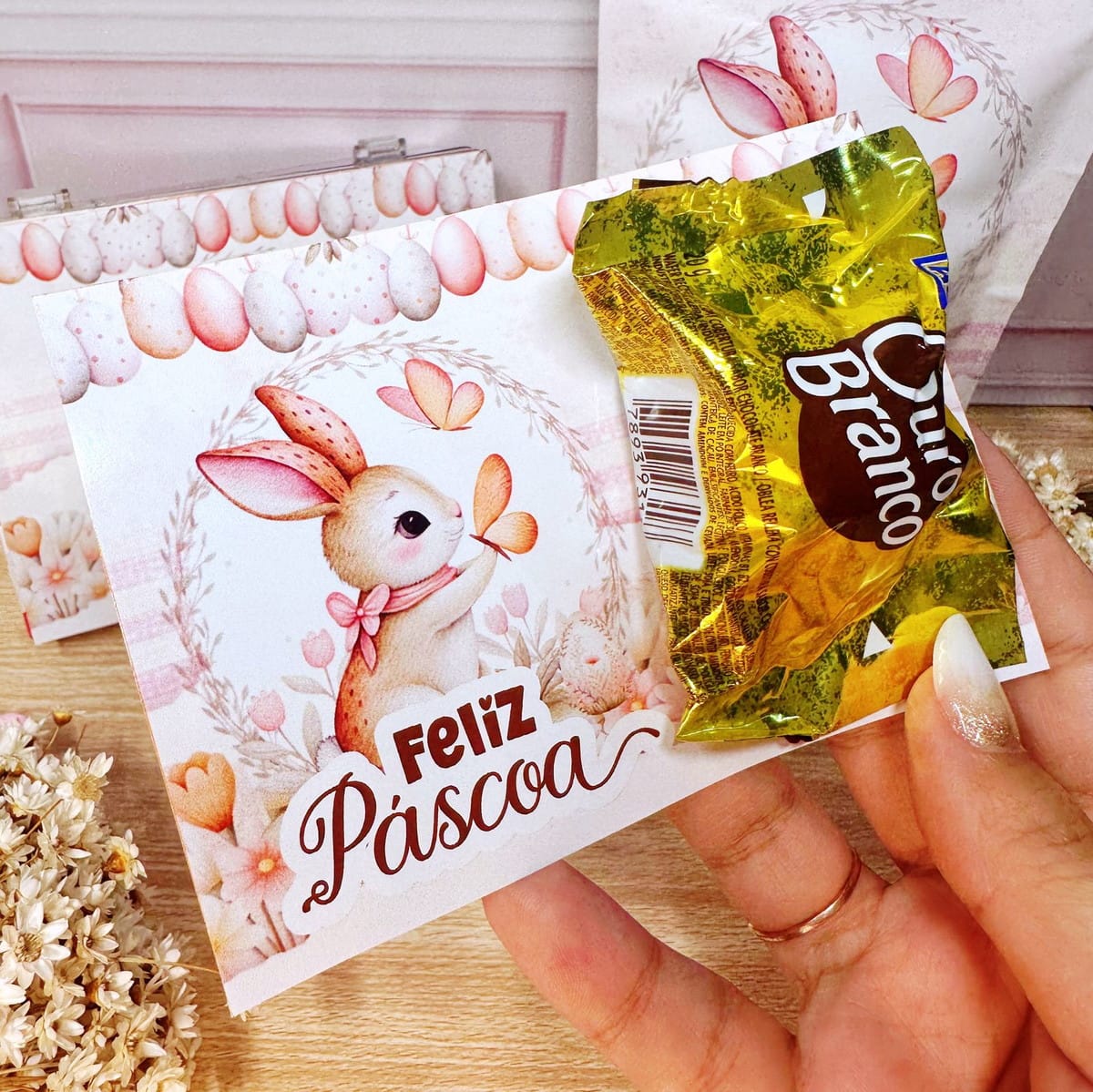 Kit Digital de Páscoa em Aquarela com Coelhinhos 2 Mimos De Pascoa Fofa Arquivo Digital 2