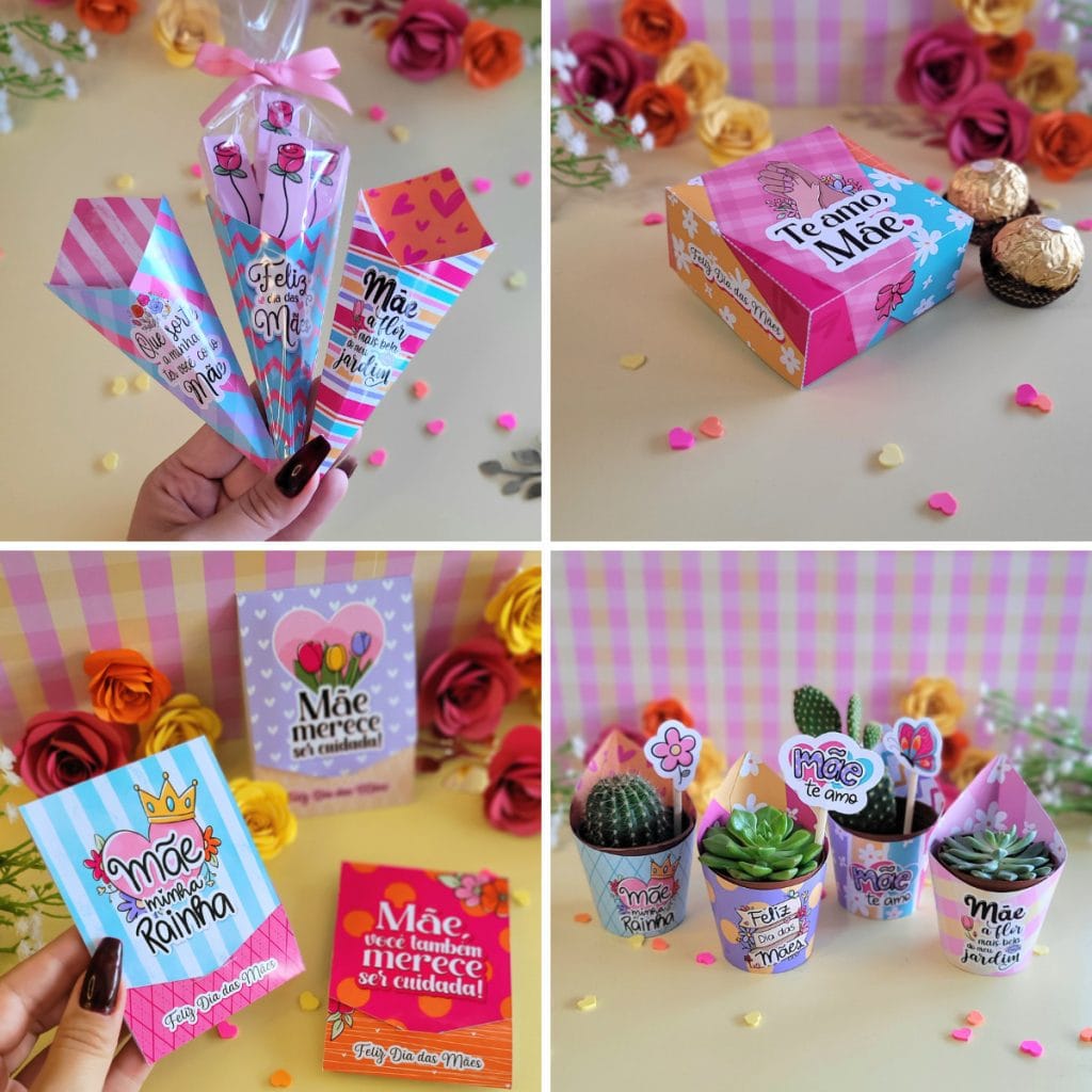 Kit Digital Dia das Mães Mimos Fofos Personalizados Imprimir - Ello ...