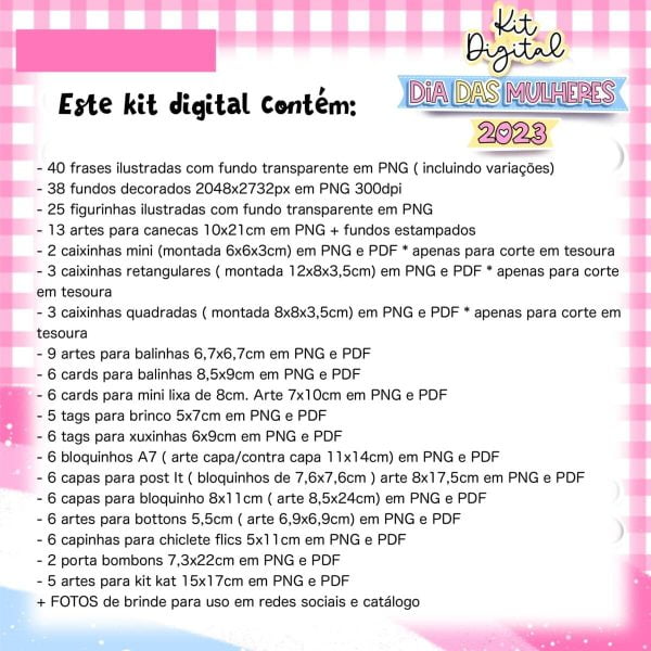 Kit Digital Dia Das Mulheres Fundos Decorados E Figuras Png