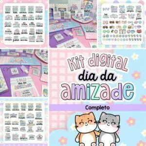 Kit Digital Dia do Amigo Personalizados Frases Tags Balinha