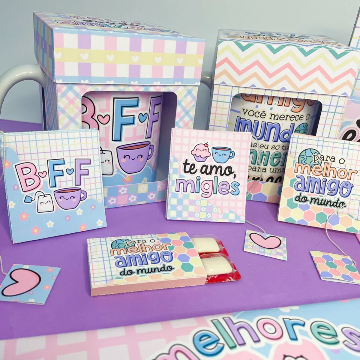 Kit Digital Dia do Amigo Personalizados Frases Tags Balinha 7 Kit Digital Dia do Amigo Personalizados Frases Tags Balinha