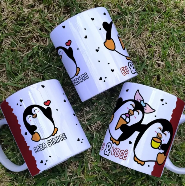 Kit Digital Dia dos Namorados com Pinguins - Personalize Já
