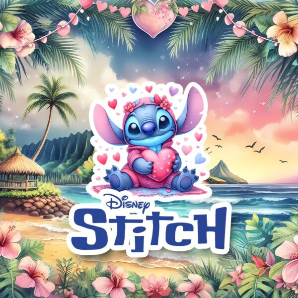 Kit Digital Dia dos Namorados Stitch Fofo Cute Imagens Png