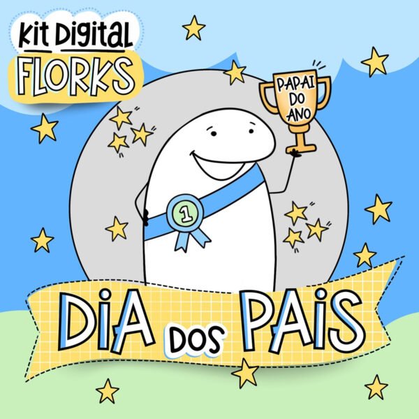 Kit Digital Dia dos Pais Flork Artes Caneca Frases Png