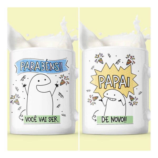 Kit Digital Dia dos Pais Flork Artes Caneca Frases Png