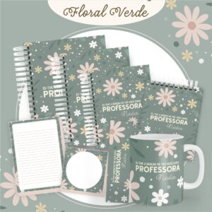 kit digital dia dos professores 2025 floral verde arquivo
