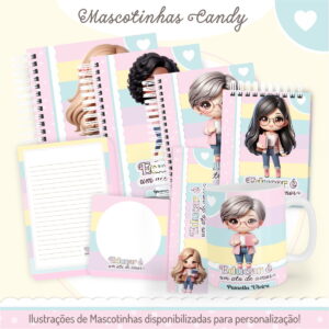 kit digital dia dos professores 2025 mascotinhas candy