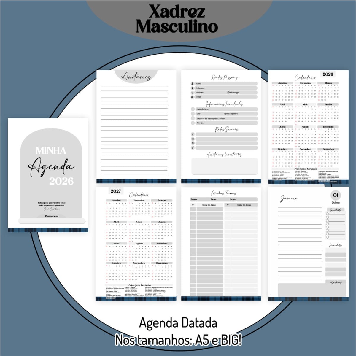 Kit Digital Dia dos Professores Masculino Tema Xadrez 3 Kit Digital Dia dos Professores Masculino Tema Xadrez - Imagem 3
