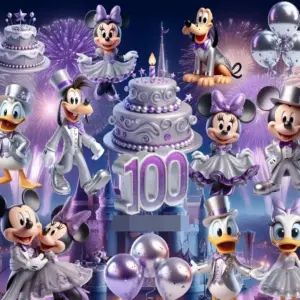 Kit Digital Disney 100 Anos PNG para Projetos de Sublimacao