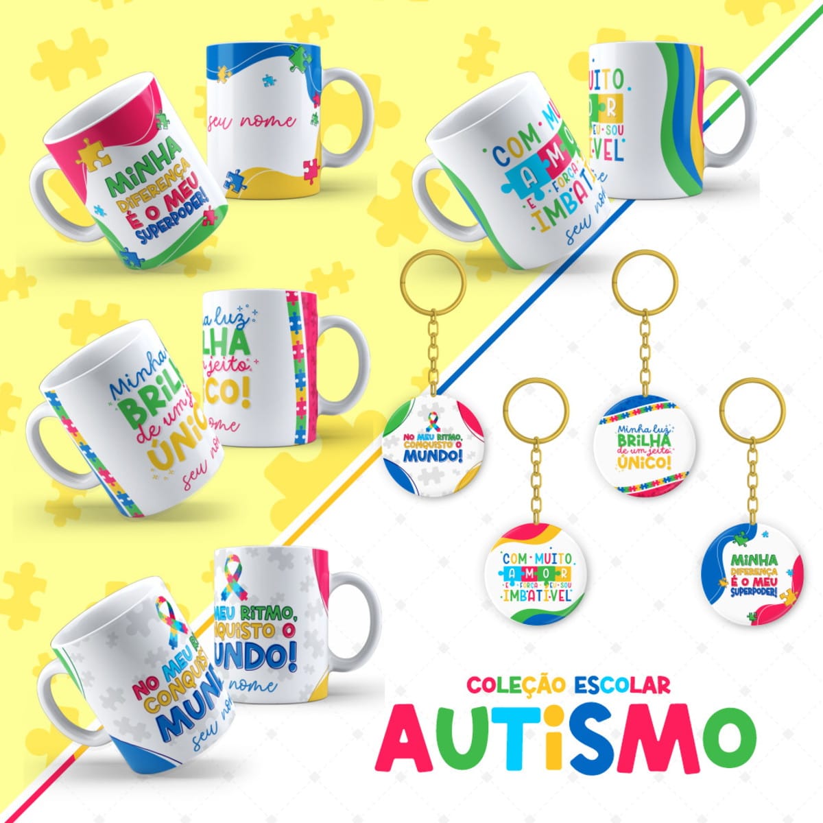 Kit Digital Escolar Autismo para Encadernação 5 Colecao Escolar Autismo Arquivos Encadernacao 5