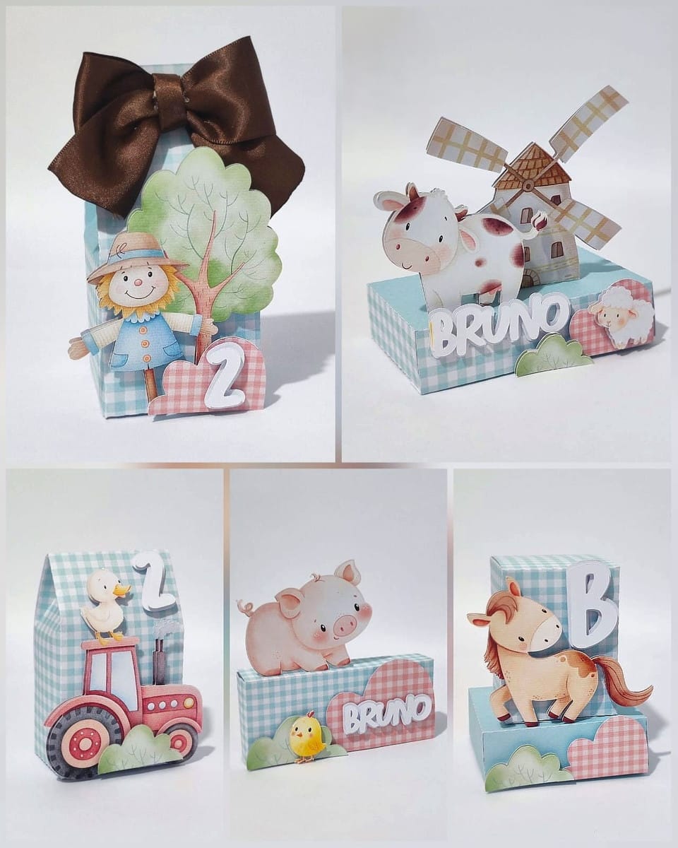 Kit Digital Festa Fazendinha com Caixinhas Studio e PDF 1 Kit Digital Festa Fazendinha com Caixinhas Studio e PDF
