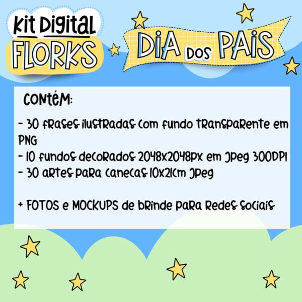 kit digital flork dia dos pais pacote completo arquivos png 9
