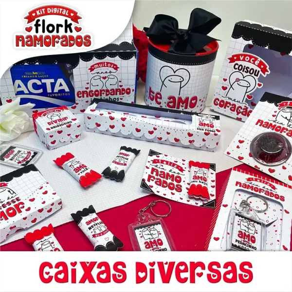 Kit Digital Flork Dias Dos Namorados Imprimir Personalizados 3