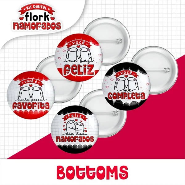 Kit Digital Flork Dias Dos Namorados Imprimir Personalizados 4